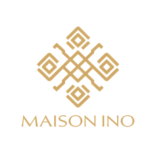 Logo Maison Ino — emblème doré parfum niche fond transparent